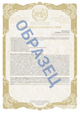 Образец Приложение к СТО 01.064.00220722.2-2020 Минеральные Воды Сертификат СТО 01.064.00220722.2-2020 